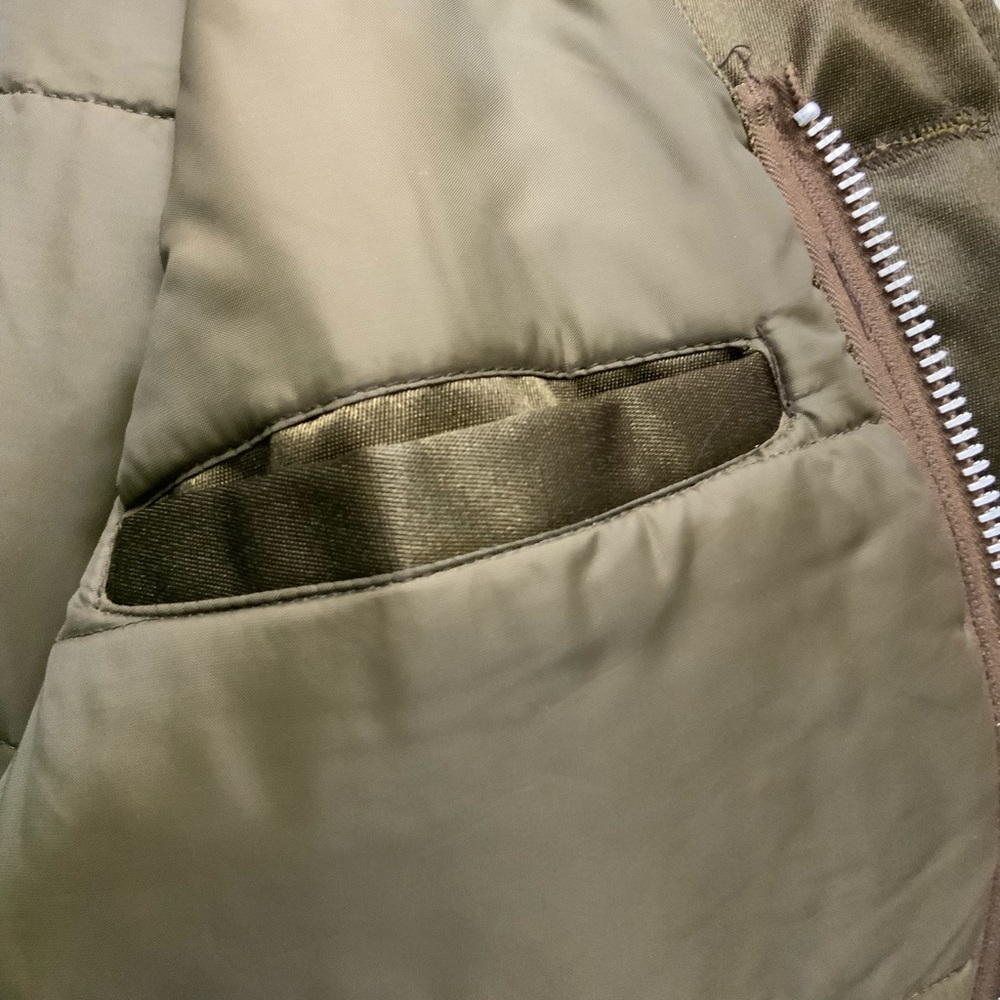 Golden Fleece Aviator Police Bomber Jacket Brown Size 40 Fur Collar Thinsulation - Picture 6 of 6